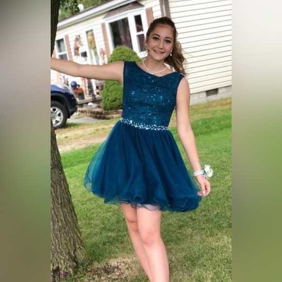 New Appliques Prom Dresses Short Tulle Homecoming Party Cocktail Gowns - Picture 13 of 14